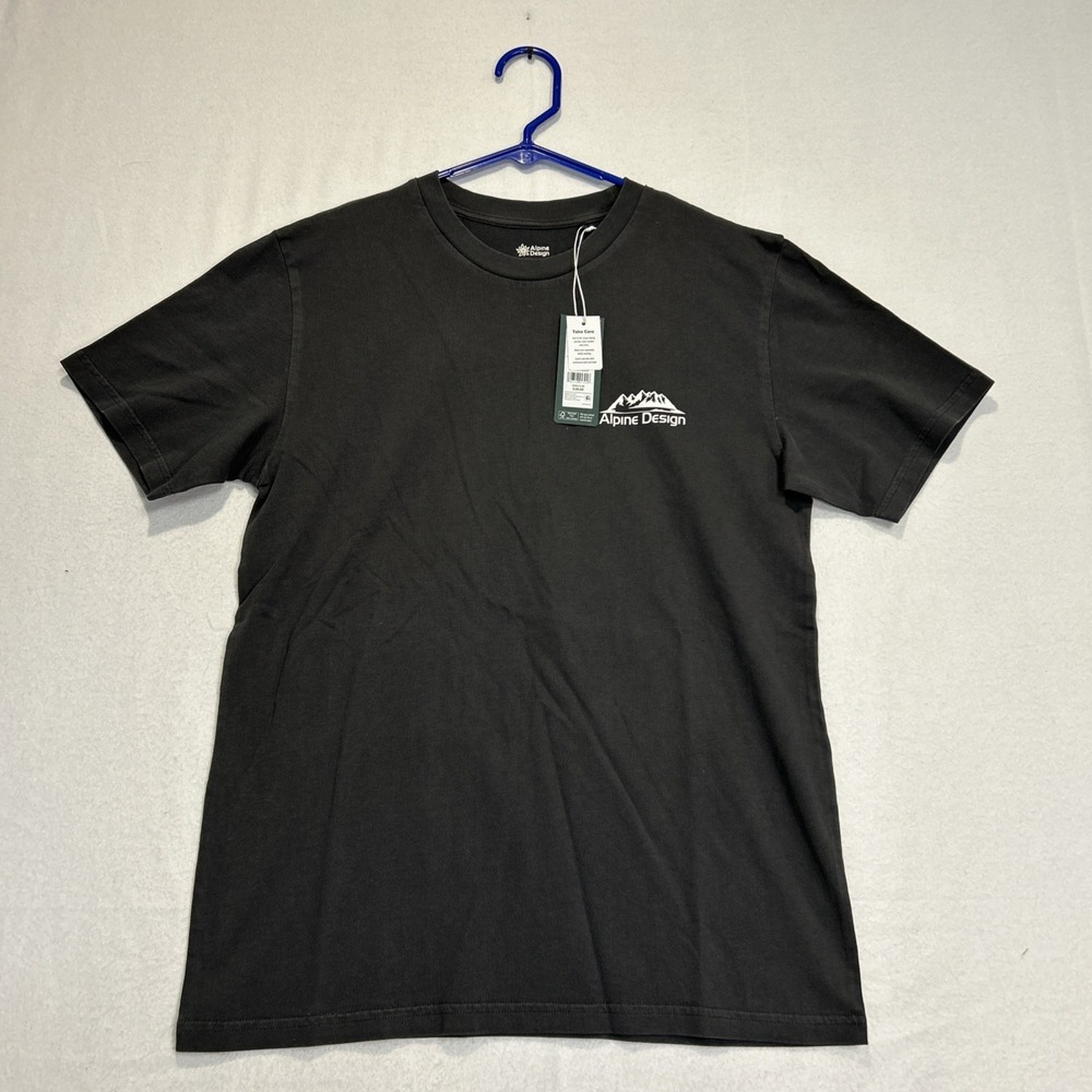 Alpine Design Hiking Graphic Mens T-Shirt Small Midnight Black ADM24100
